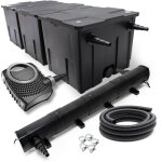 Wiltec kit complet: cbf - 350c filtre de bassin jusqu'� 90000 l biologique, neo10000 pompe de filtration ...