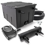 Wiltec kit complet: cbf - 550 filtre de bassin jusqu'� 60000l biologique, neo6000 pompe de filtration ...