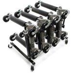 Wiltec - kit support et 4x chariot go jack 680kg largeur pneu 30cm rangement pour aide � la man?uvre ...