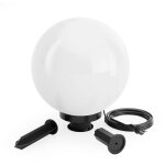 Wiltec lampe boule ext�rieure ? 300 x 300 x 510 mm ? � 30 cm ? luminaire ronde de jardin avec piquet ...