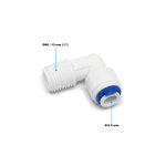 Naturewater raccord viss jaco tuyau 1 / 8  - 3. 175mm filet mle 90 eau ultrafiltration microfiltre ...