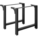 Wiltec ? pieds de table en acier noir avec rev�tement poudre ? hauteur 720 mm ? profil carr� pour tables ...