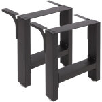 Wiltec - pieds de table basse chevet en profil carr� - 300 x 240 x 430 mm - couleur noire - en acier ...