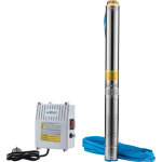 Wiltec pompe pour puits profonds 4  750 w, avec un d�bit de 6000 l / h, une profondeur d'immersion max. ...