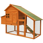 Wiltec - poulailler avec nichoir & enclos ? 1720 x 660 x 1200 mm ? en bois sapin ? avec grillage et bac ... Wiltec - poulailler avec nichoir & enclos ? 1720 x 660 x 1200 mm ? en bois sapin ? avec grillage et bac ...