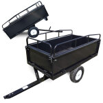 Wiltec - remorque basculante sur pneus ? 200 x 78 x 94, 5 cm ? avec main courante et parois amovibles ... Wiltec - remorque basculante sur pneus ? 200 x 78 x 94, 5 cm ? avec main courante et parois amovibles ...