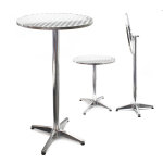 Wiltec - table haute de bar sur pied pliable ? 60x60x74 cm ? réglage en hauteur 74 / 114 cm / ø 60 cm ... Wiltec - table haute de bar sur pied pliable ? 60x60x74 cm ? réglage en hauteur 74 / 114 cm / ø 60 cm ...