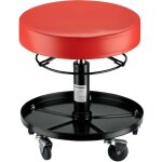 Tabouret de mcanicien ? capacit max. 150 kg ? en acier ? hauteur rglable 405 - 535 mm ? sur 5 roulettes ...