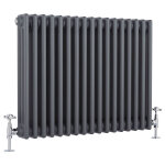 Hudson reed - windsor - radiateur r�tro horizontal anthracite � colonnes - 60cm x 78. 5cm