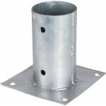 Support - pied  fixer pour poteau rond  8 cm