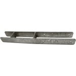 Support - pied  sceller en h pour poteau 12x12 cm