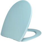 Wirquin - abattant wc marbella en thermoplastique, d�clipsable et frein de chute 20724243, bleu clair ...