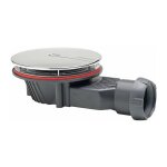 Wirquin - bonde de douche extraplate 90mm d�me abs chrom� slim +