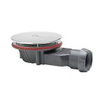 Wirquin - bonde de douche extraplate 90mm dôme abs chromé slim + Wirquin - bonde de douche extraplate 90mm dôme abs chromé slim +