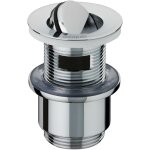Wirquin - bonde de lavabo design avec clapet rotatif, trop plein et corps de bonde 30723427, gris Wirquin - bonde de lavabo design avec clapet rotatif, trop plein et corps de bonde 30723427, gris