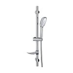 Wirquin - colonne barre de douche chromee entraxe reglable 70 cm douchette 2 jets mobile