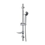 Wirquin - colonne barre de douche chromee fixation reglable 70 cm douchette 1 jet mobile
