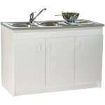 Neova - meuble sous - vier mlamin sim'hydro 3 portes 1200x600mm s12n43120h