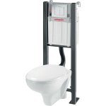 Wirquin - pack universel wc suspendu smart rock avec cuvette contemporaine et plaque de commande 55722933, ...