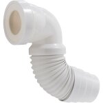 Wirquin - pipe wc coude extensible,  coller pour vacuation toilette 70718813, blanc
