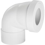 Wirquin - pipe wc rigide coud�e, femelle, courte, � coller d100 mm pour �vacuation toilette 71020102, ...