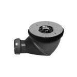 Wirquin - bonde de douche noir multi - directionnel haut - d�bit 90mm 360 degr�s