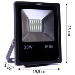 Wisdom - projecteur led professionnel 5730 pour extrieur ip65 wisdom 30 w 2 efficaces - - blanc chaud ...