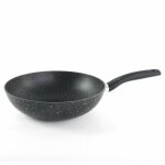 Wok 28cm alu forge revetement pierre