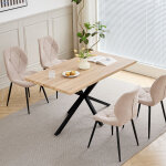 Wokaka lot table et chaises � manger - table 1408075cm mdf - avec 4 chaise de salle � manger vintage ...