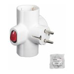 Adaptateur / voleur triple schuko 16 a 250v avec interrupteur