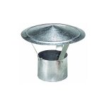 Chapeau galvanis� pour po�le de 120 mm.