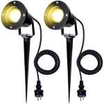 Wolketon lot de 2 projecteur de jardin spot led ext�rieur avec piquet, 6w �clairage ext�rieur ip65 blanc ...