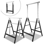 Wolketon 2x tr�teau d'�chafaudage galvanis� tr�teau pliant echafaudage de construction tr�teau de travail ...