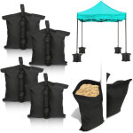 Wolketon lot de 4 poids de lestage pour gazebo et tonnelle ? sacs � sable pour pavillon et parasol