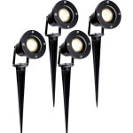 Wolketon lot de 4 projecteur de jardin spot led ext�rieur avec piquet, 6w �clairage ext�rieur ip65 blanc ...