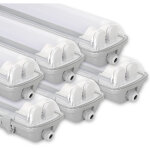 Wolketon 6x r�glette led �tanche pour tube led t8 r�glette lumineuse led ip65 120cm 2 x 18w blanc froid ...