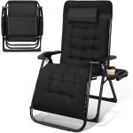 Wolketon bain de soleil pliable r�glable en continu 86 x 75x 108. 5 cm noir clair