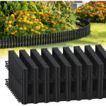 Wolketon bordure de parterre 5, 2 m ? lot de 12 43 x 13 cm bordure de parterre en plastique souple ? ...