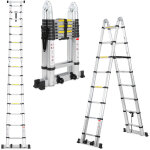 Wolketon �chelle t�lescopique aluminium multi - fonction 5m �chelle pliable portable et pliante(25m + ...