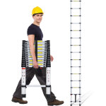 Wolketon echelle t�lescopique stable en aluminium multi - fonction jusqu'� 150 kg escabeau 3, 8 m