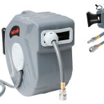 Wolketon enrouleur de tuyau � air comprim� automatique mural ? pivotant 180�, pour atelier et garage