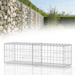 Wolketon gabion gabions en pierre 100x30x30cm lot de 2 paniers en pierre galvanis�s � chaud avec 8 crochets ...