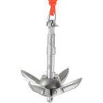 Wolketon kit ancre de bateau pliable 0, 7 kg avec corde d?ancrage 20 m, sac de transport ? pour kayak, ...