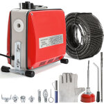 Wolketon machine de nettoyage de drain electrique 500w avec 6 coupeurs, 2 cables d�boucheur de canalisation ...