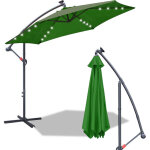 Wolketon parasol solaire � 3, 5 m avec led ? grand parasol lumineux pour terrasse et jardin vert
