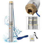 Wolketon pompe submersible pour puits profonds d�bit 4m3 / h, acier inoxydable cordon 20m hauteur de ...