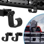 Wolketon raccord pour rail airlin avec crochet, noir anodis�, rail d'arrimage