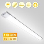 Wolketon reglettes led etanche 150cm 48w ip65 interconnectable temp�rature de couleur: blanc neutre 4000k ...