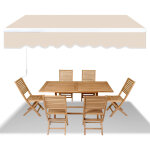 Wolketon store banne monobloc toile aluminium protection solaire durable 350 x 250 cm beige