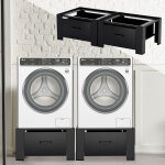 Wolketon support de machine � laver socle universel pour machine � laver charge max. 150 kg noir